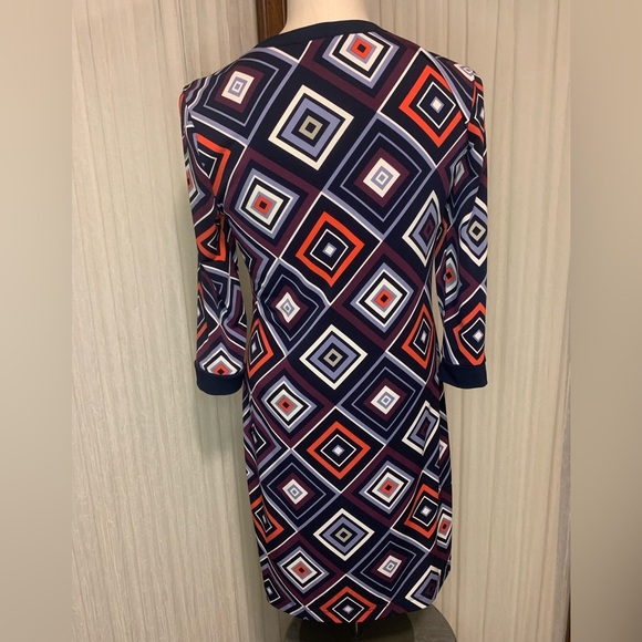 Banana Republic - Multicolored Geometric Jersey Shift Dress - Size S Small. - Picture 3 of 7